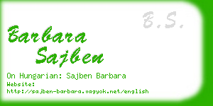 barbara sajben business card